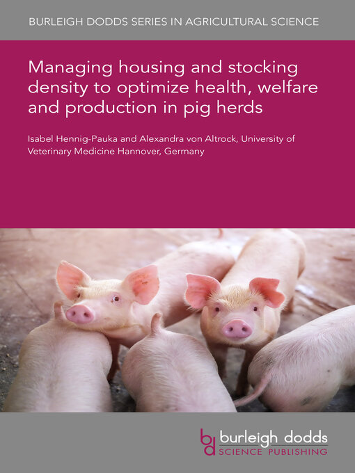 Cover image for Managing housing and stocking density to optimize health, welfare and production in pig herds